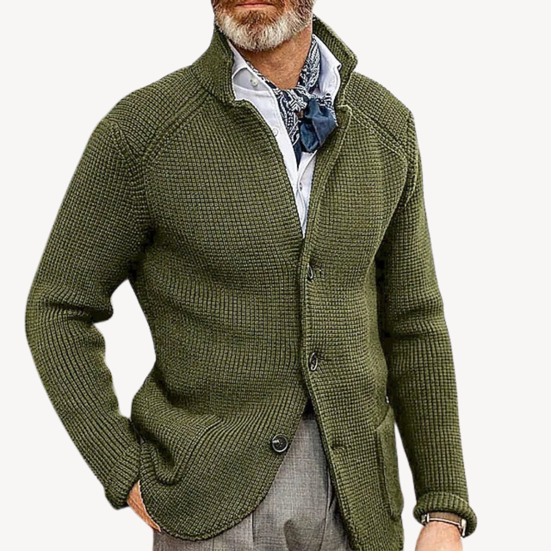 Men's Knitted Cardigan - Classic Comfort & Style