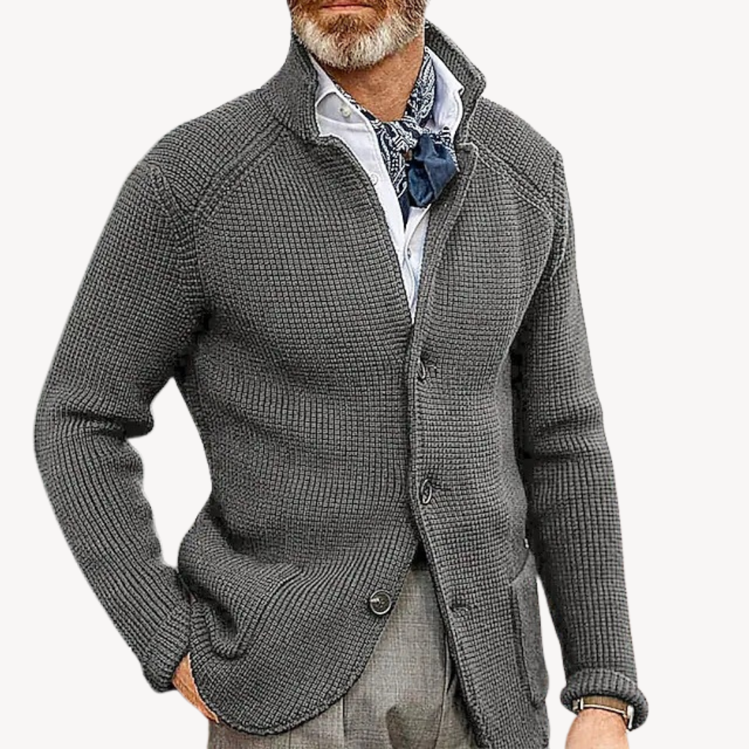Men's Knitted Cardigan - Classic Comfort & Style