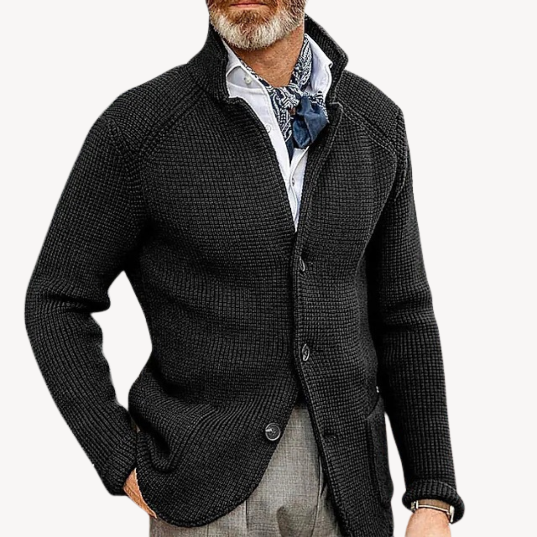Men's Knitted Cardigan - Classic Comfort & Style