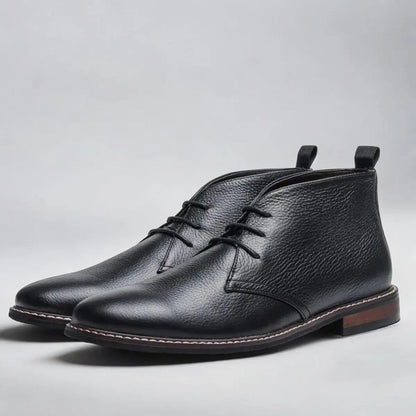 Charlie | Mens Lace-Up Chukka Boots Faux Leather Ankle Boot