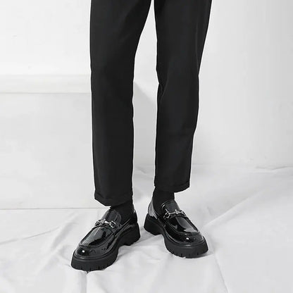 Henry | Men's Leather Loafers Metal Buckle Slip-On