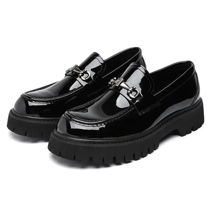 Henry | Men's Leather Loafers Metal Buckle Slip-On