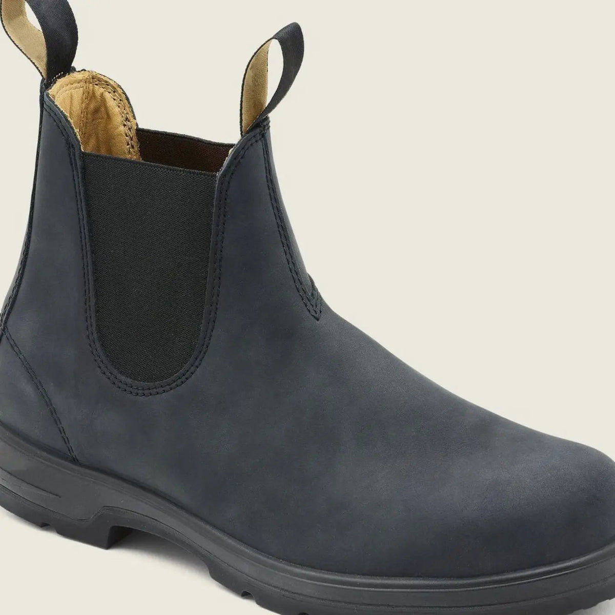 Thomas | Men's Leather Slip-On Chelsea Boots Rugged Sole