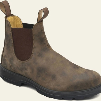 Thomas | Men's Leather Slip-On Chelsea Boots Rugged Sole