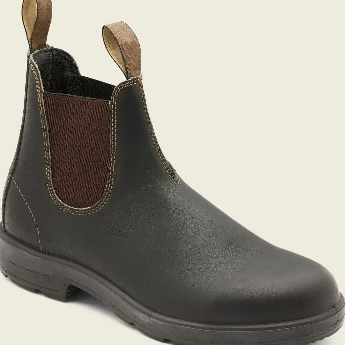 Thomas | Men's Leather Slip-On Chelsea Boots Rugged Sole
