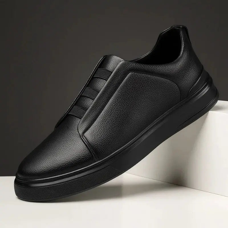 Jack | Men's Leather Slip-On Trainers Loop Lacing