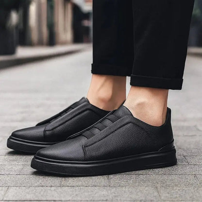 Jack | Men's Leather Slip-On Trainers Loop Lacing