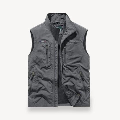 Men's Lightweight Summer Vest Jacket with Pockets
