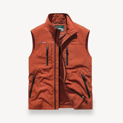 Men's Lightweight Summer Vest Jacket with Pockets