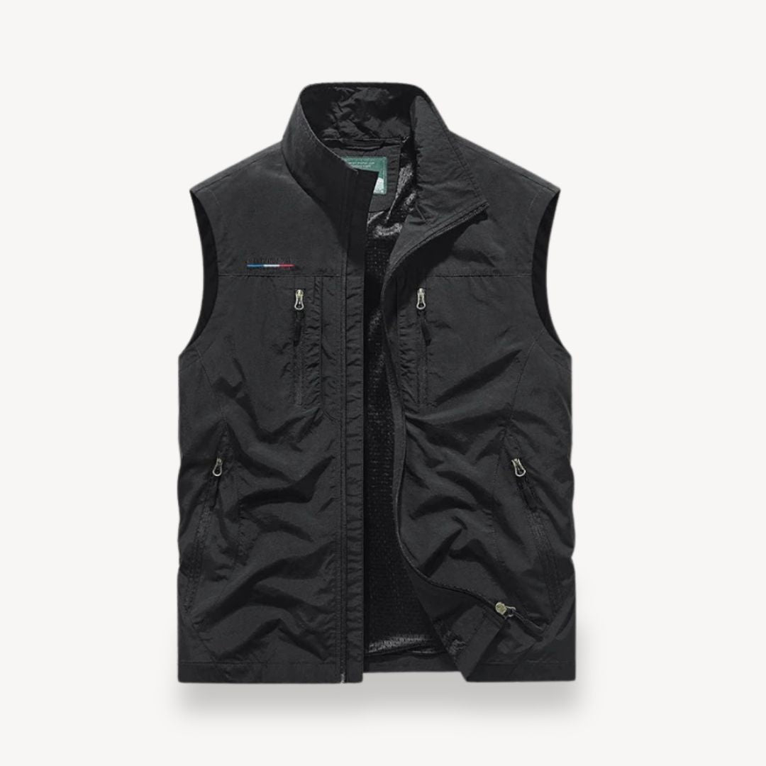 Men's Lightweight Summer Vest Jacket with Pockets