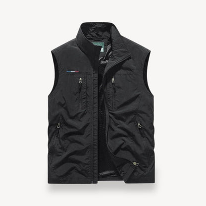 Men's Lightweight Summer Vest Jacket with Pockets
