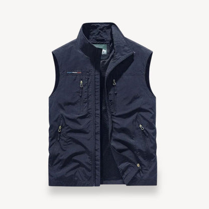 Men's Lightweight Summer Vest Jacket with Pockets