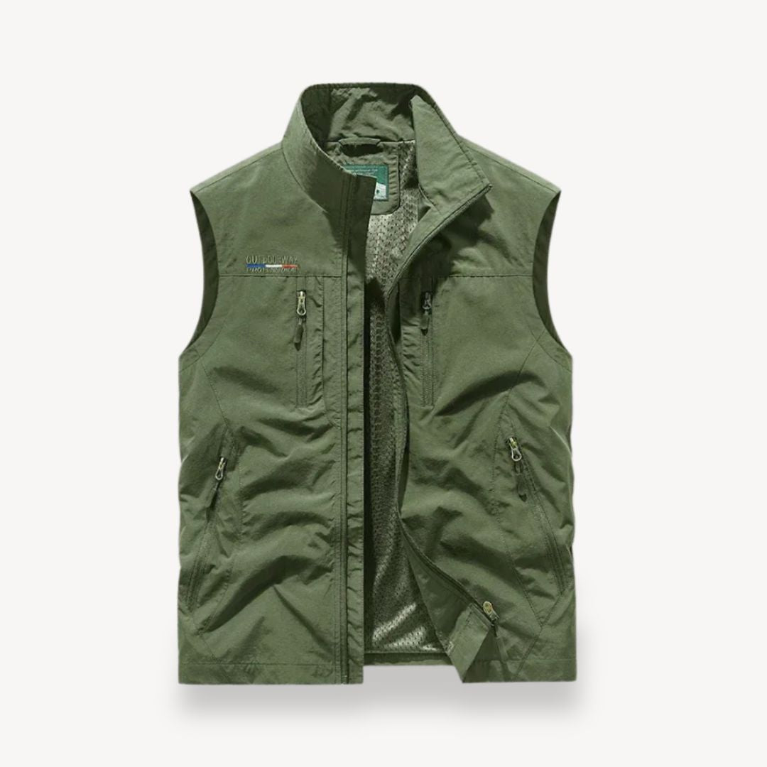 Men's Lightweight Summer Vest Jacket with Pockets
