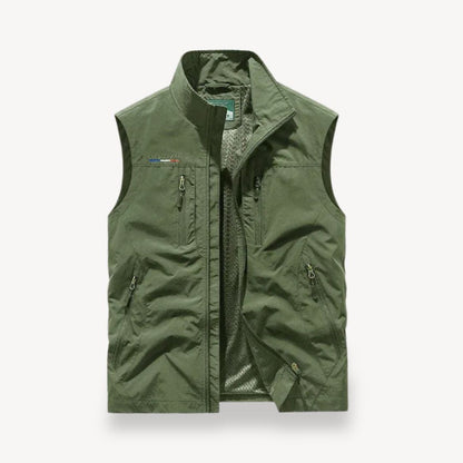 Men's Lightweight Summer Vest Jacket with Pockets