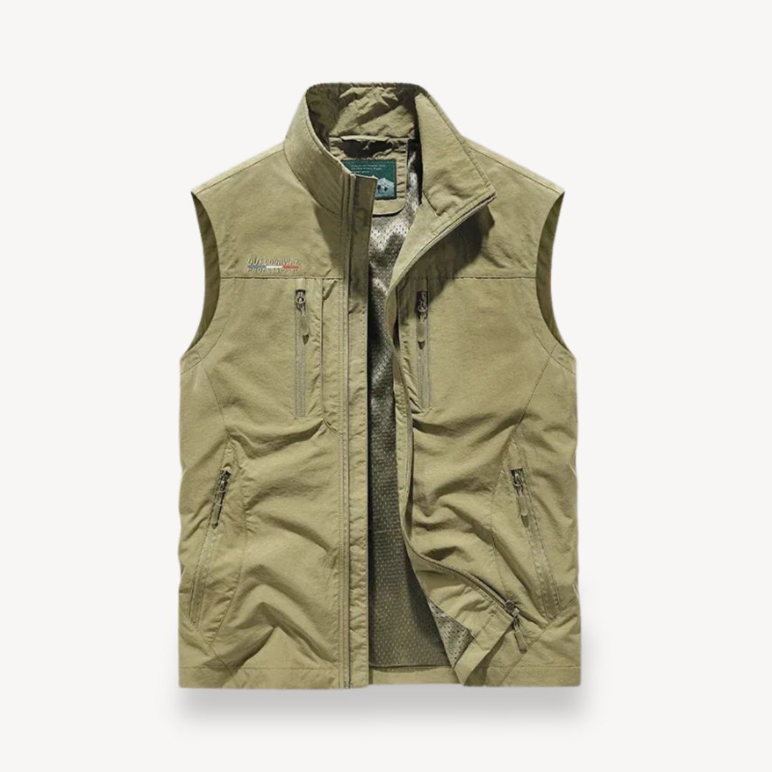 Men's Lightweight Summer Vest Jacket with Pockets