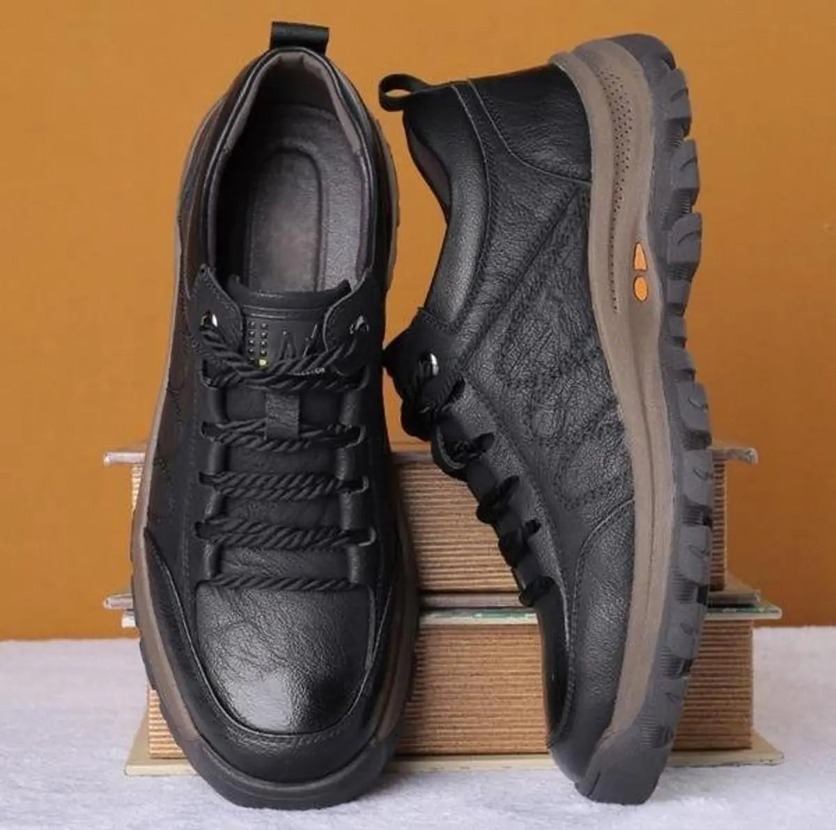 William | Men's Orthopedic Waterproof Leather Lace-Up Casual Shoes