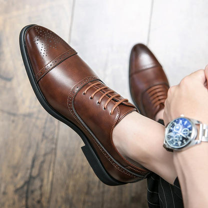 Men's Polished Brogue Oxford Formal Shoes