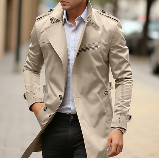 Men's Premium Trench Coat - Stylish Spring Outerwear