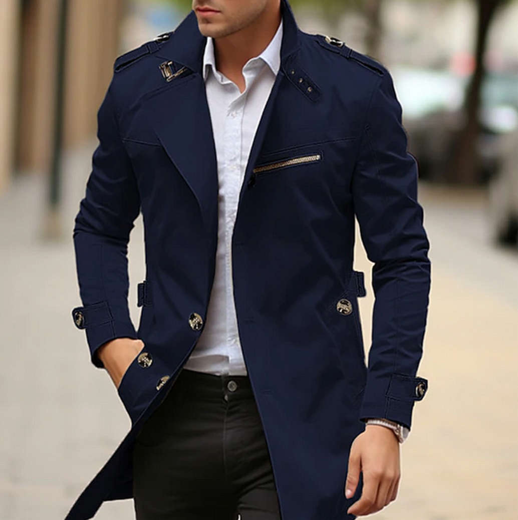 Men's Premium Trench Coat - Stylish Spring Outerwear