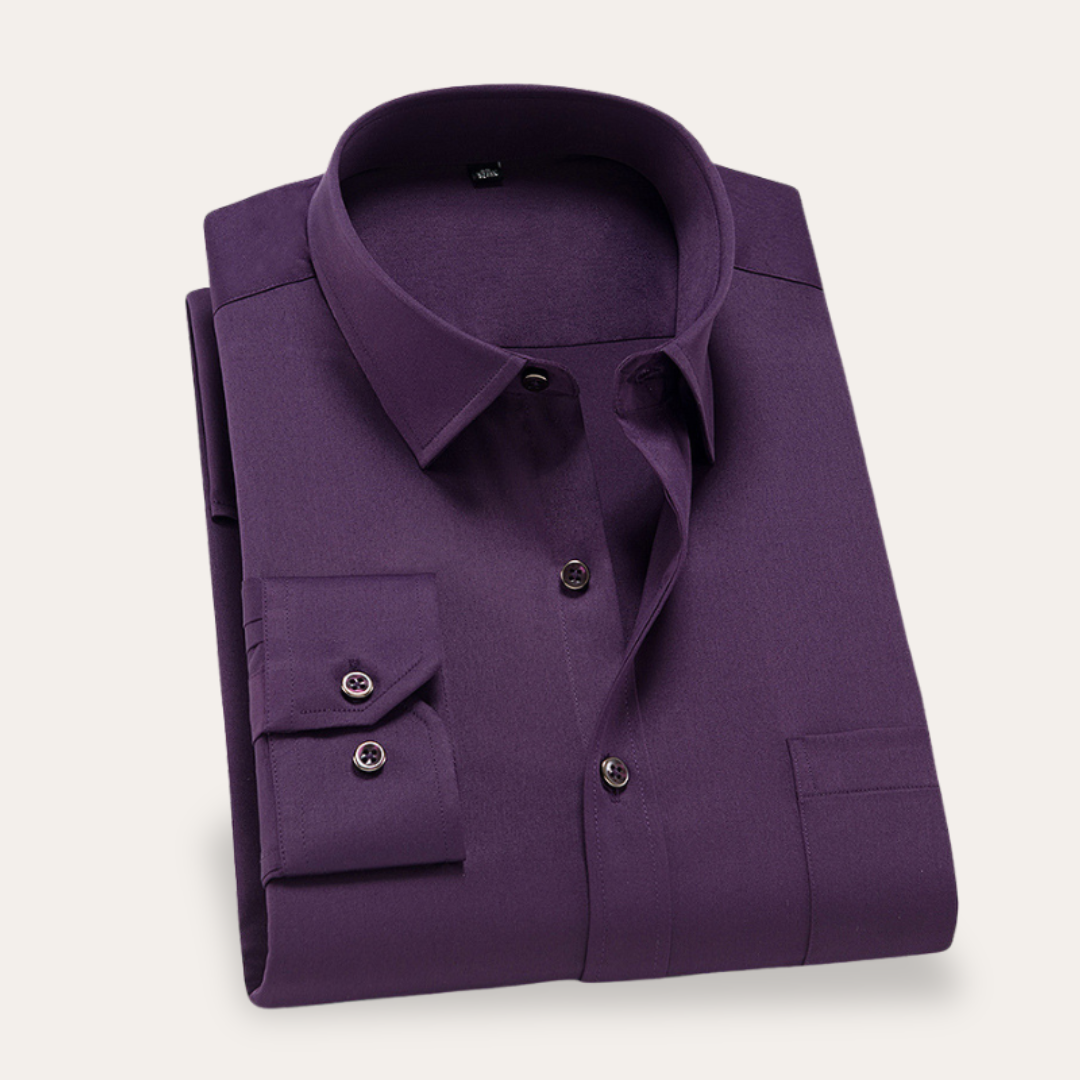 Men's Slim Fit Business Shirt - Elegant Dress Shirt
