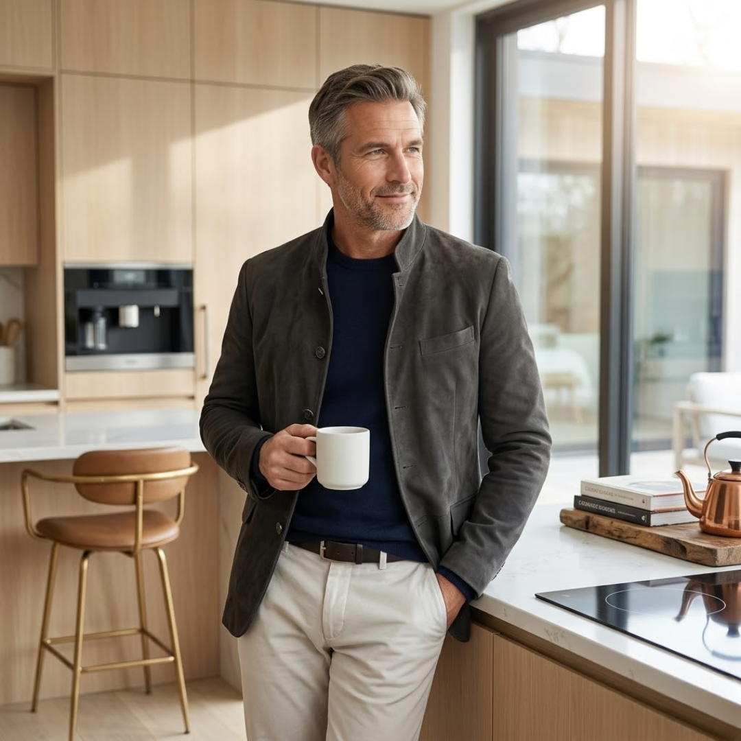 Ella | Men's Structured Button Cardigan for Casual Layering