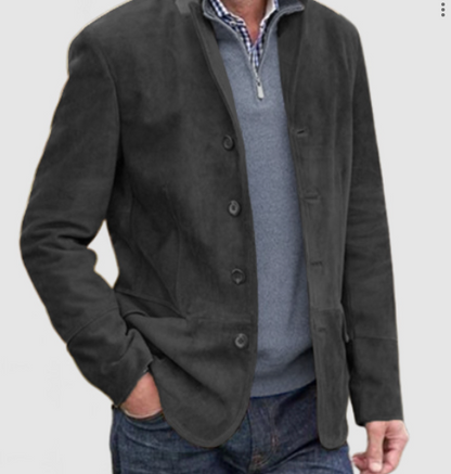 Men's Blazer Jacket, Blue & Brown, Elegant & Versatile
