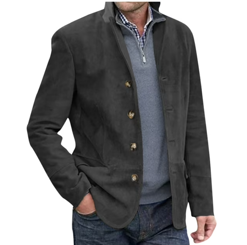 Men's Blazer Jacket, Blue & Brown, Elegant & Versatile