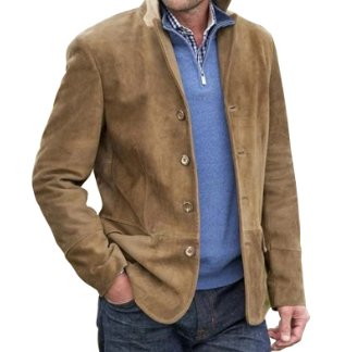 Men's Blazer Jacket, Blue & Brown, Elegant & Versatile