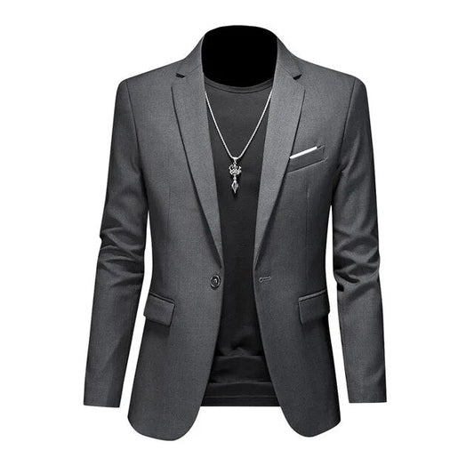 Men's Tailored Blazer - Single-Breasted Notched Lapel