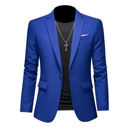 Men's Tailored Blazer - Single-Breasted Notched Lapel