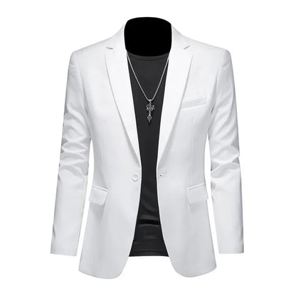 Men's Tailored Blazer - Single-Breasted Notched Lapel