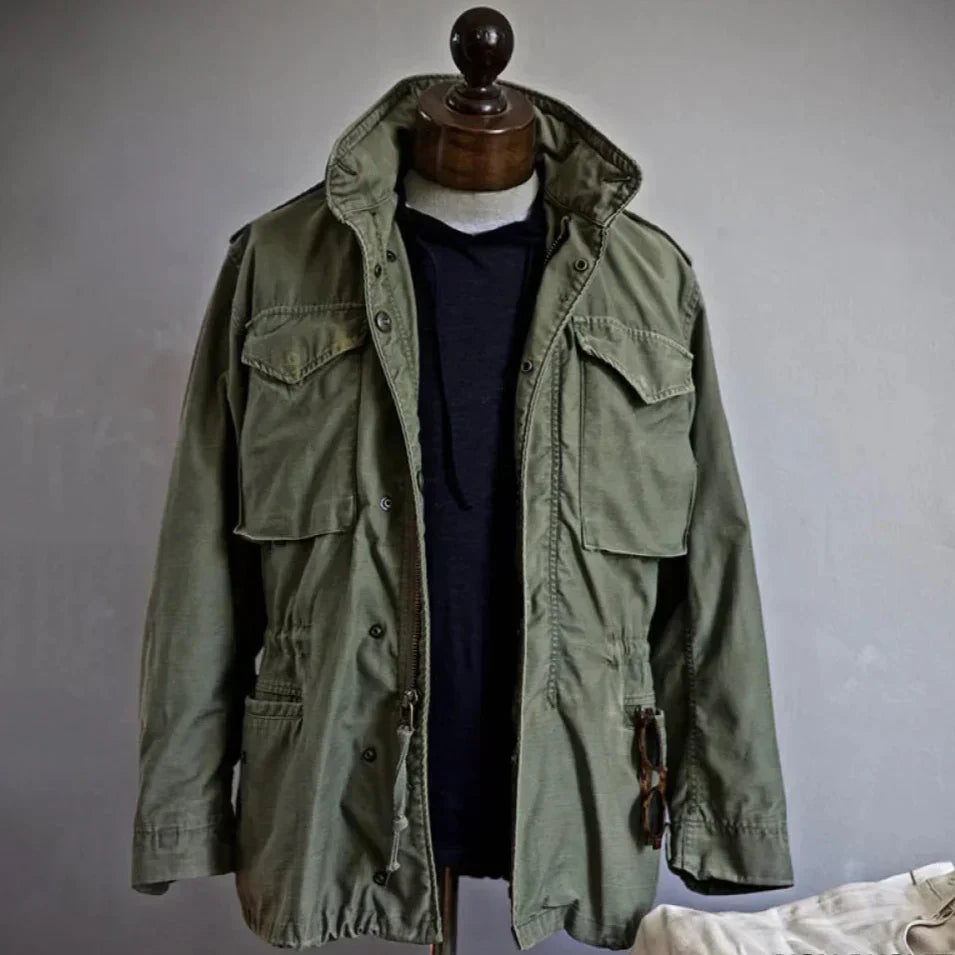 Men's Vintage Field Jacket - Adjustable Waist