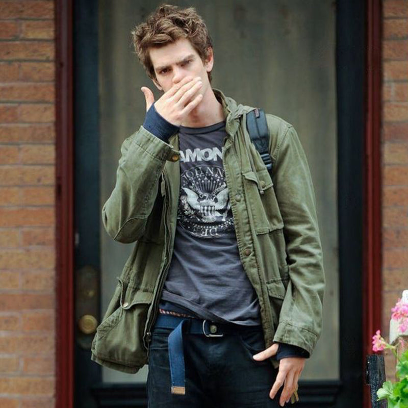 Men's Vintage Military Jacket with Hidden Hood