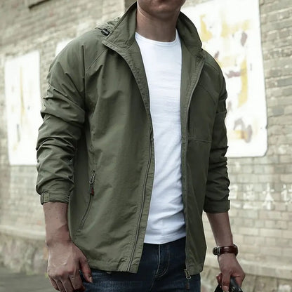 Men's Waterproof Breathable Cargo Summer Jacket