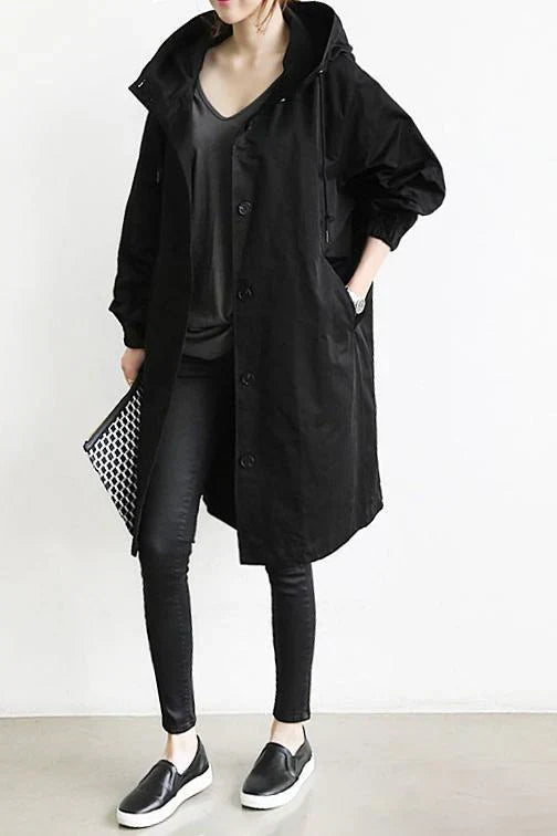Men's Waterproof Trench Coat with Hood - Warm & Stylish