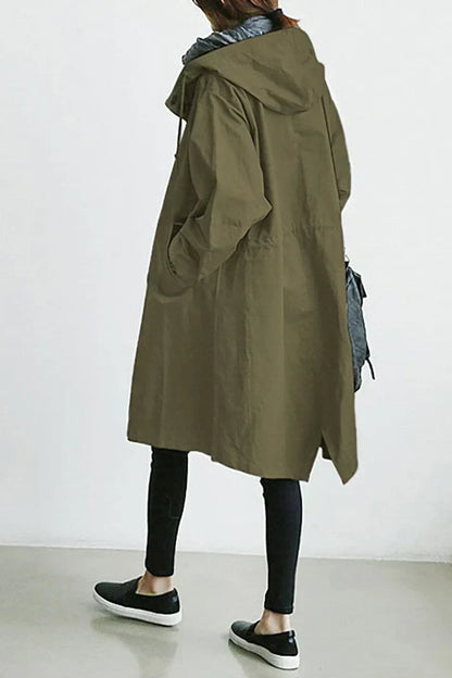 Men's Waterproof Trench Coat with Hood - Warm & Stylish