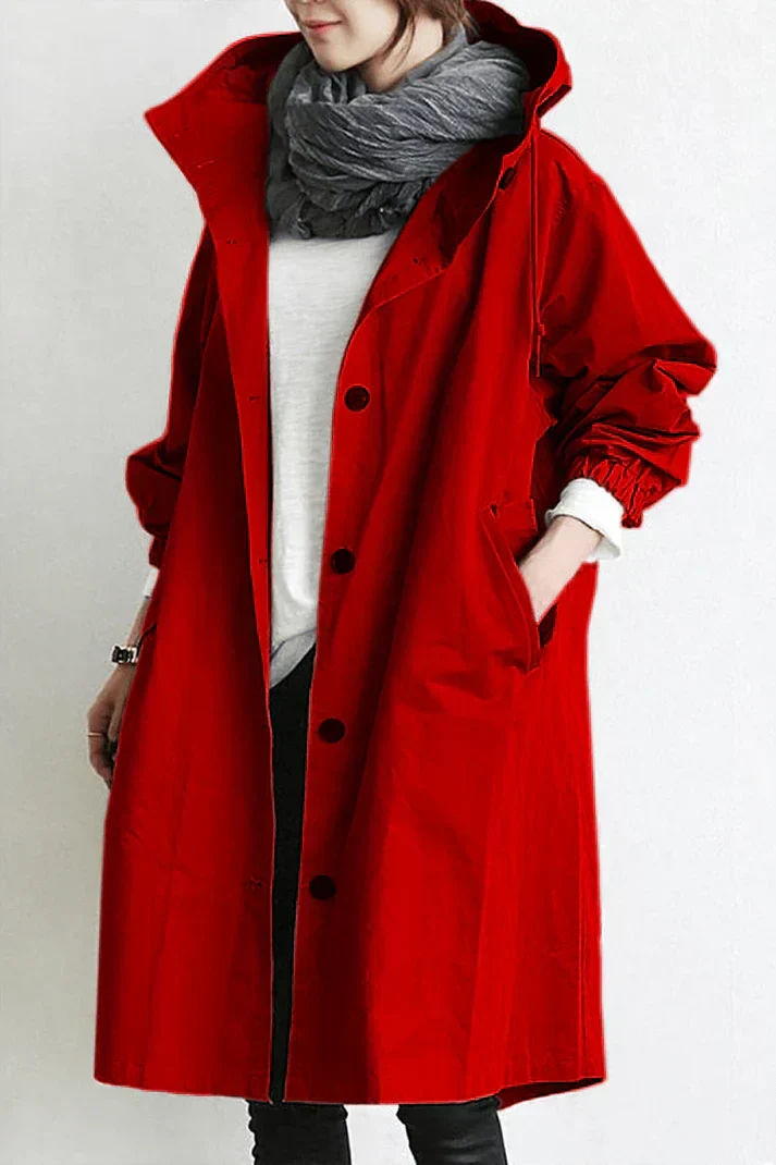 Men's Waterproof Trench Coat with Hood - Warm & Stylish