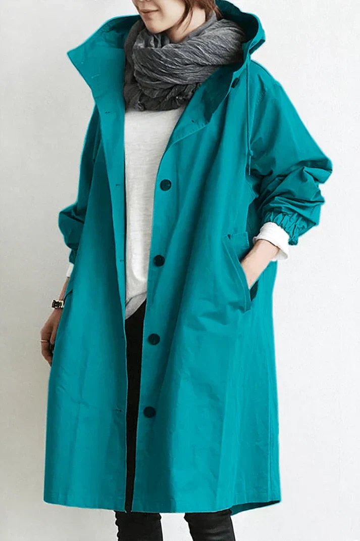 Men's Waterproof Trench Coat with Hood - Warm & Stylish