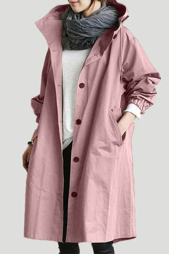 Men's Waterproof Trench Coat with Hood - Warm & Stylish