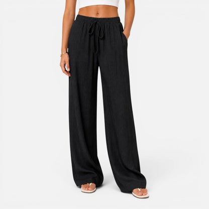 Wide-Leg Comfort Trousers in Breathable Viscose