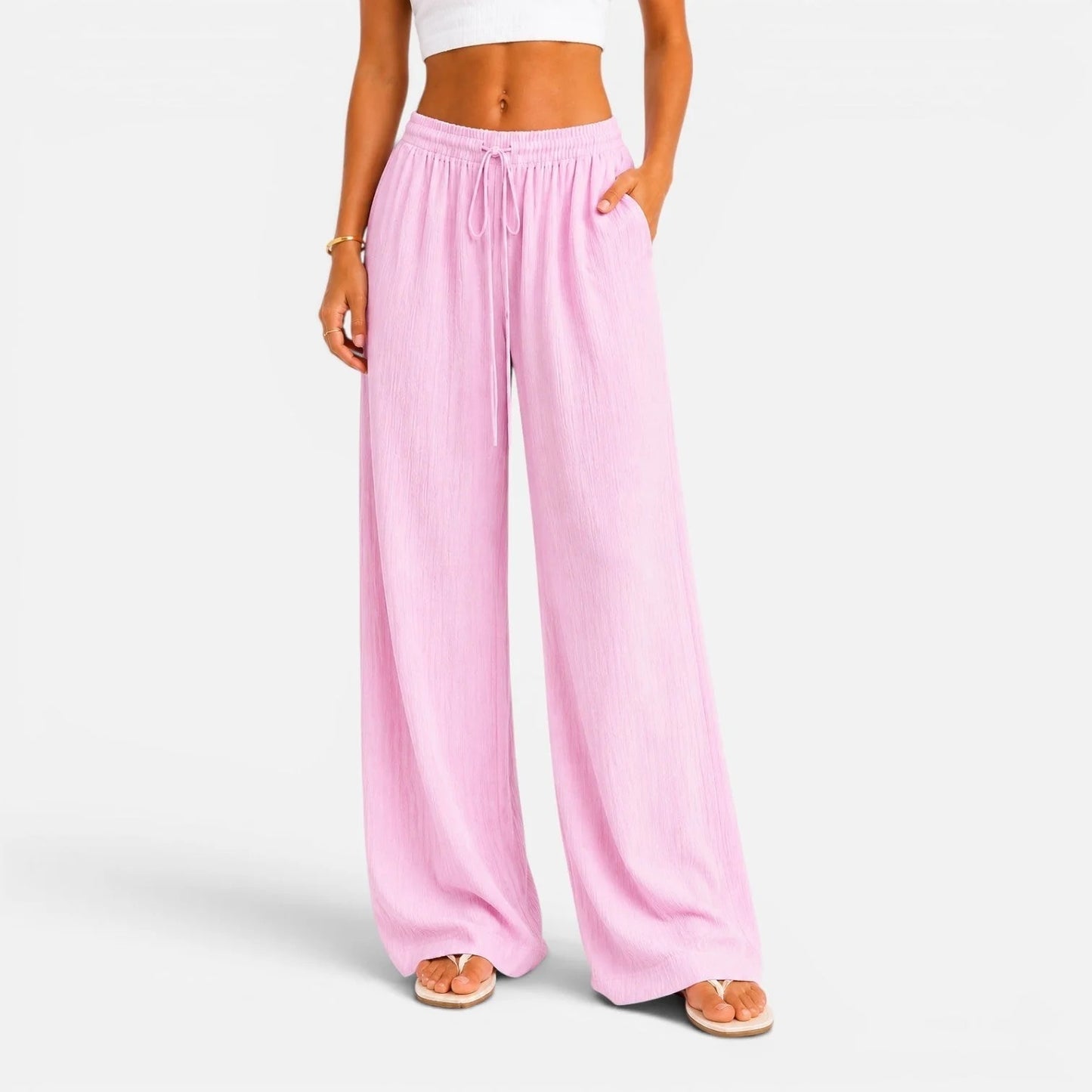 Wide-Leg Comfort Trousers in Breathable Viscose