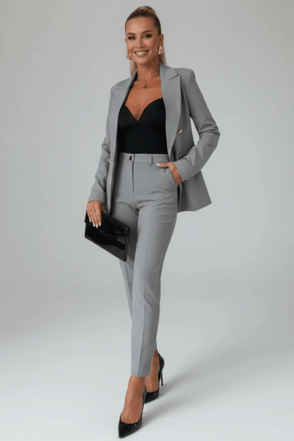 Elegant Co-Ord Set with Blazer and Straight Trousers