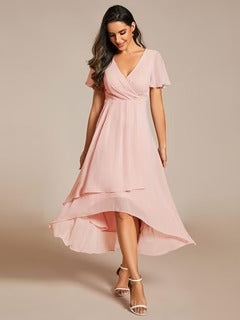 A-Line Midi Wedding Guest Dress | Chiffon