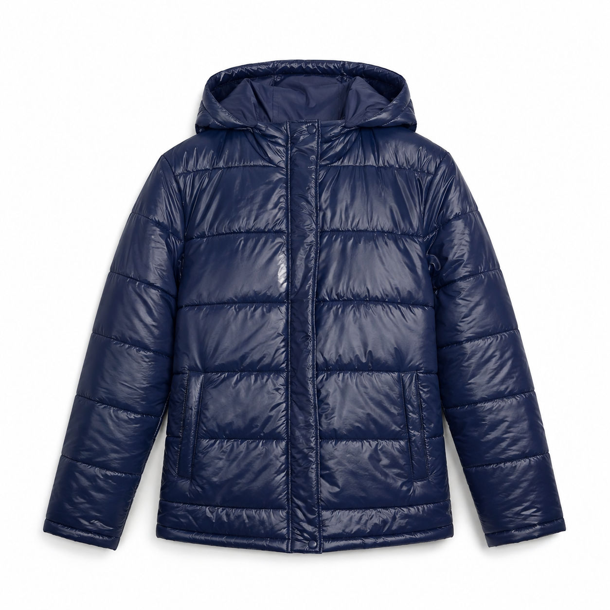 Damen Steppjacke mit Kapuze & Taschen | Fudus