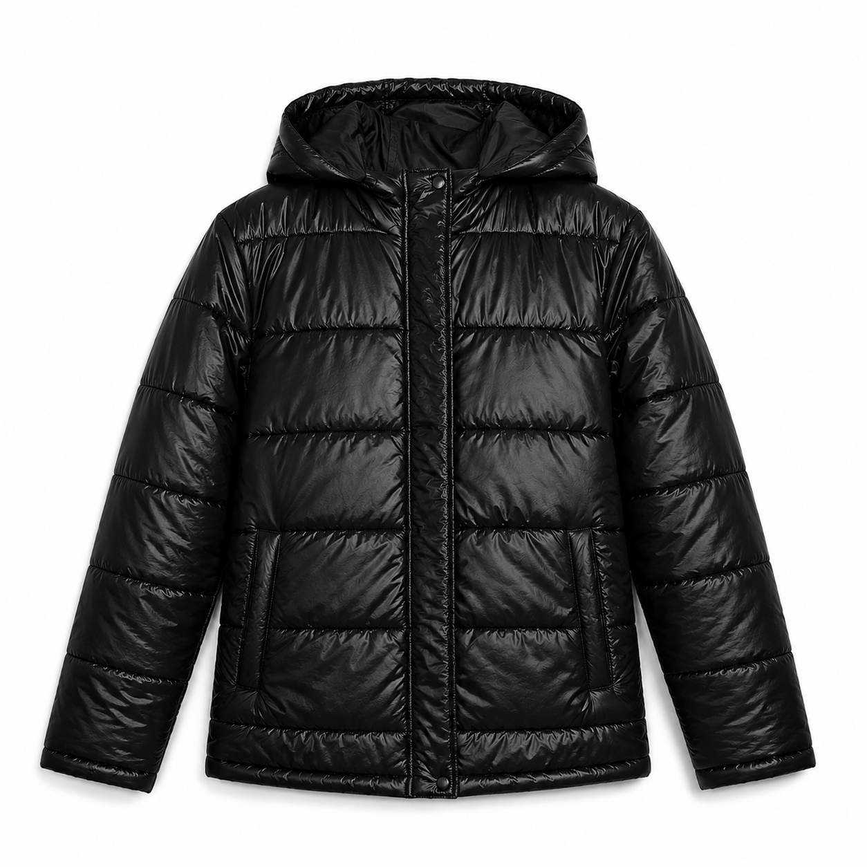 Damen Steppjacke mit Kapuze & Taschen | Fudus