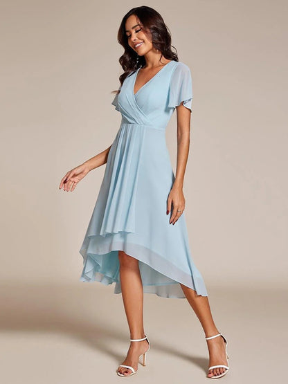 A-Line Midi Wedding Guest Dress | Chiffon