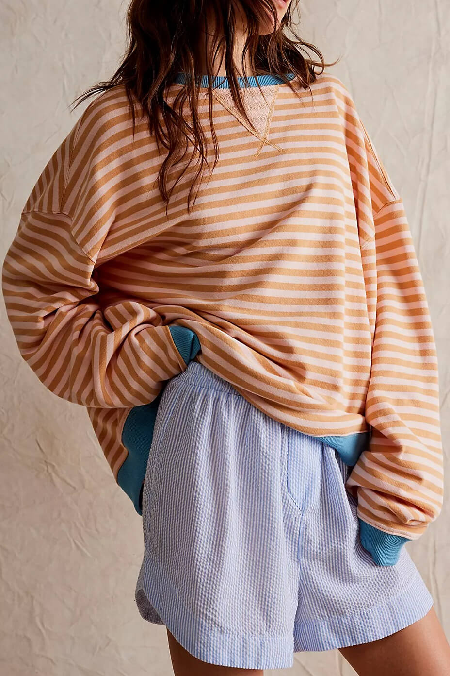 Women's Striped Crewneck Sweater - Soft & Versatile