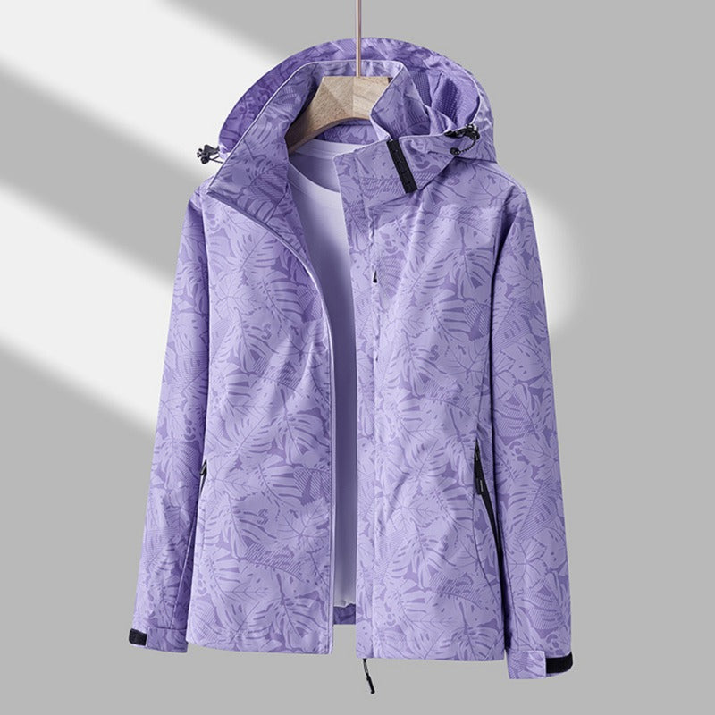 Women's Waterproof Windproof Hooded Jacket - Stylish & Lightweight