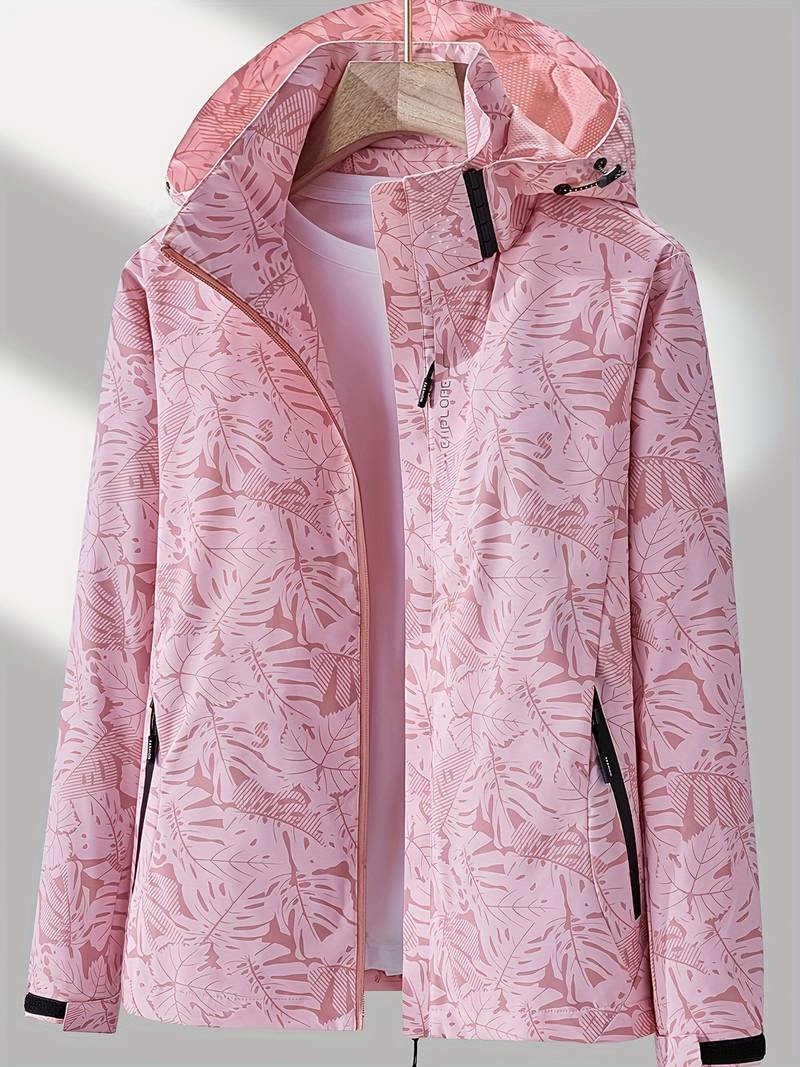 Women's Waterproof Windproof Hooded Jacket - Stylish & Lightweight