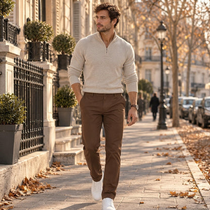 Trousers Men - Lightweight Stretch Golf Trousers with Four Pockets
